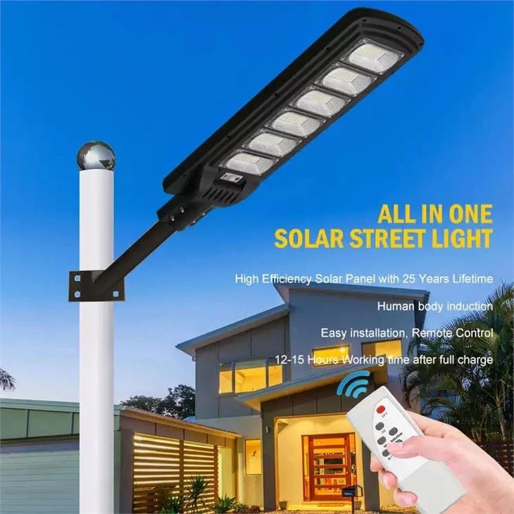 All In One 60W Solar Street Light 120W With Pole Road